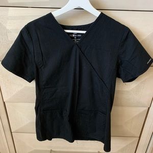 Cherokee Pro Flexibles Black Scrub Top Size Small